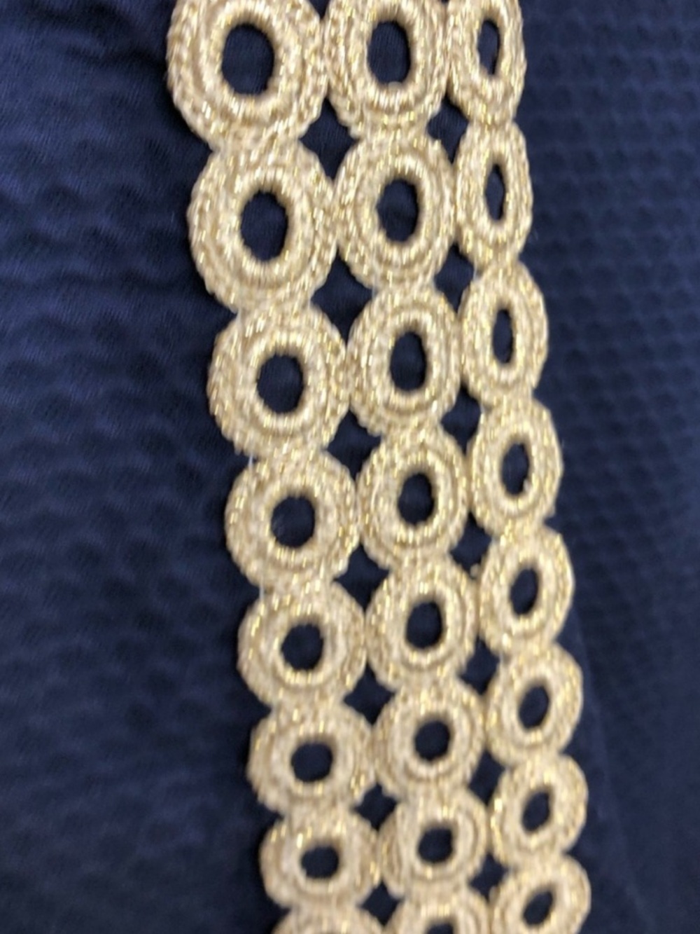 Lily Pulitzer Sasha Dress Navy Gold Sleeveless Halter Size 00 - Picture 5 of 9